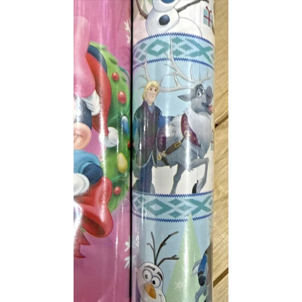 Disney Princess Frozen II Wrapping Paper 4 Roll Lot 80 Sq Ft Factory Sealed